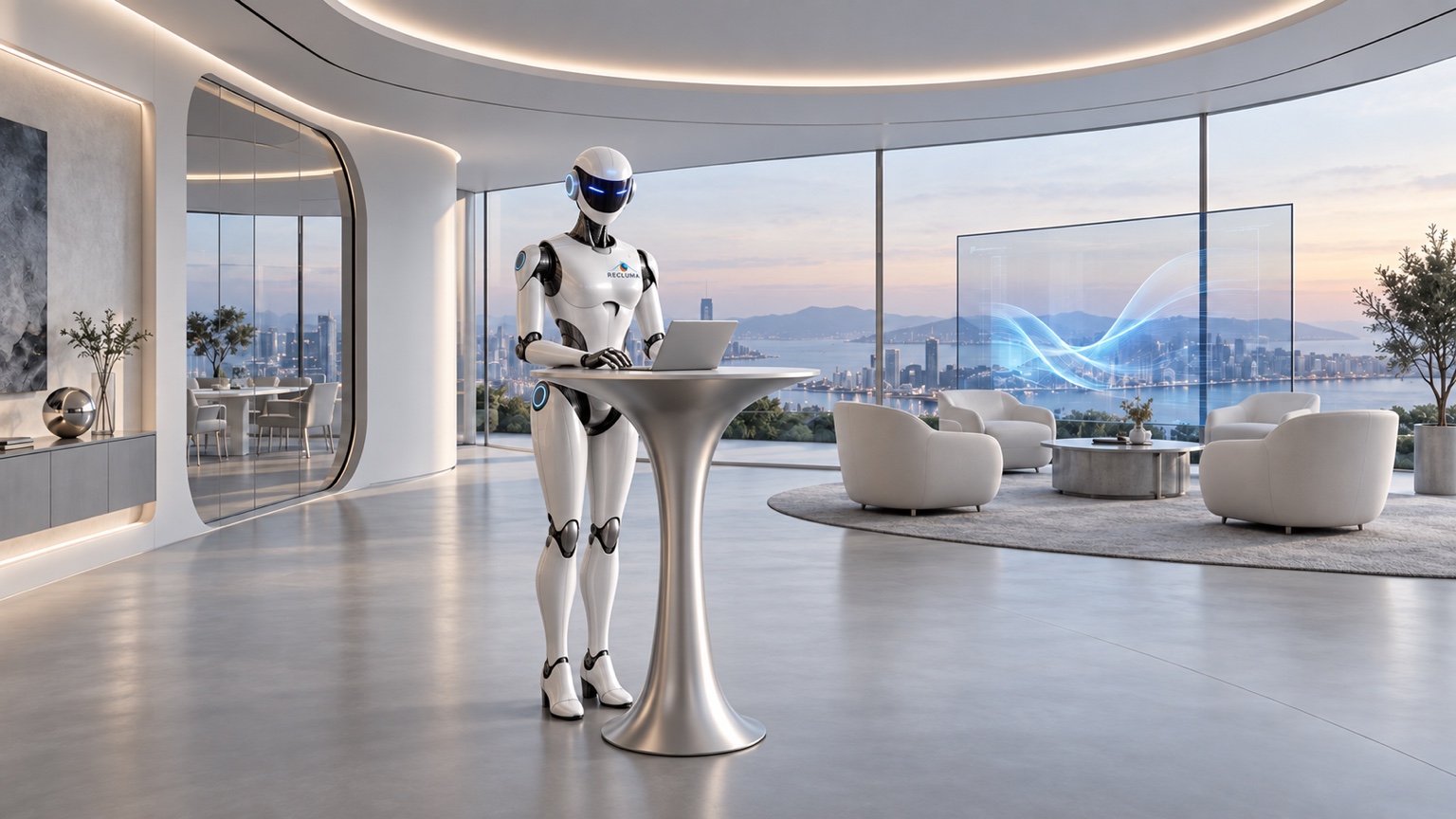 Approved white Recluma robot office concept